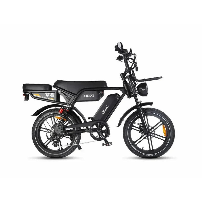 OUXI V8 Ultra Max Fatbike - 2026 Model - Zwart (inclusief dubbele accu, achterzitje, voetsteuntjes & alarm)