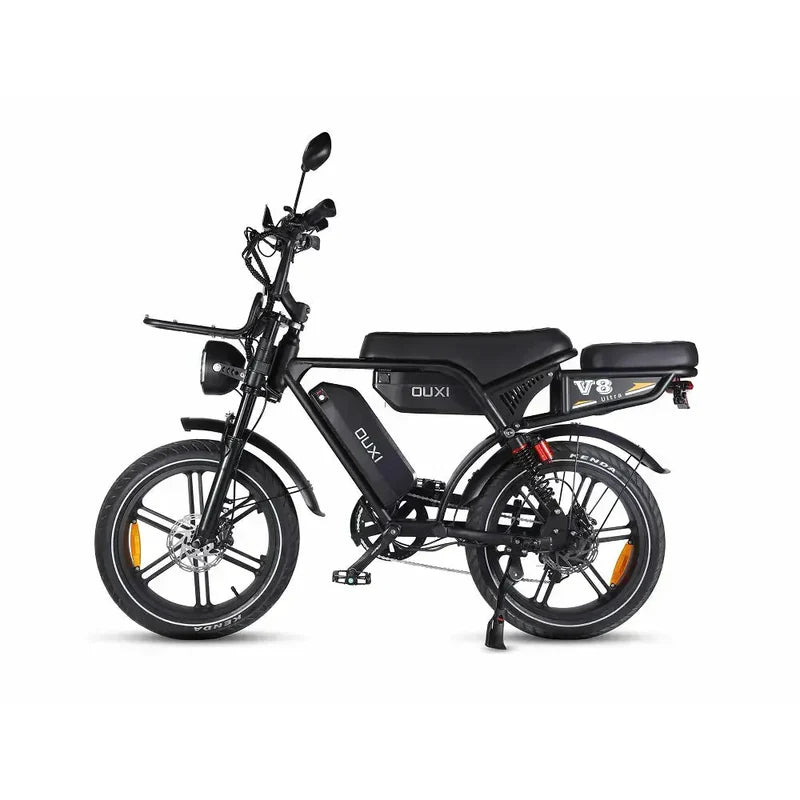 OUXI V8 Ultra Max Fatbike - 2026 Model - Zwart (inclusief dubbele accu, achterzitje, voetsteuntjes & alarm)