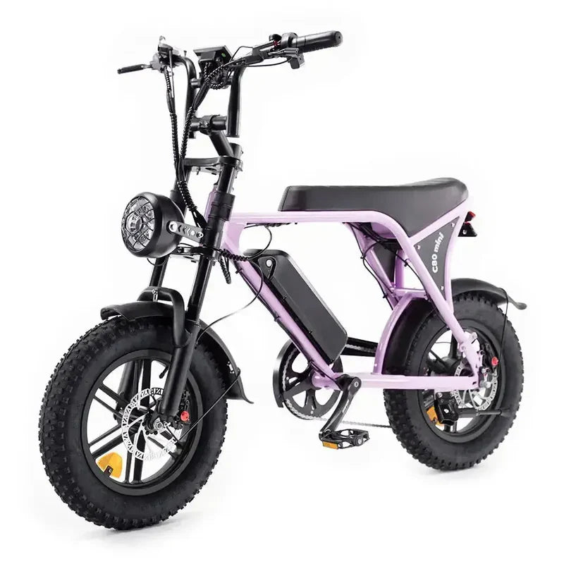 OUXI C80 Mini Fatbike - Roze (inclusief voetsteuntjes & alarm)