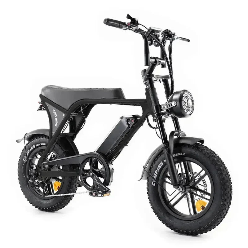 OUXI C80 Mini Fatbike - Zwart (inclusief voetsteuntjes & alarm)