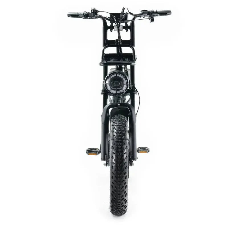 QM Wheels V20 Pro Fatbike – Zwart (inclusief achterzitje, voetsteuntjes, voorrek & alarm)
