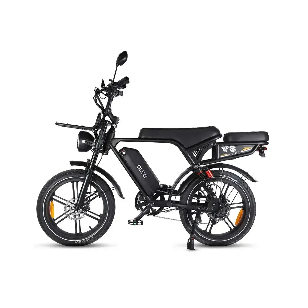 OUXI V8 Ultra Fatbike - 2026 Model - Zwart (inclusief achterzitje, voetsteuntjes & alarm)