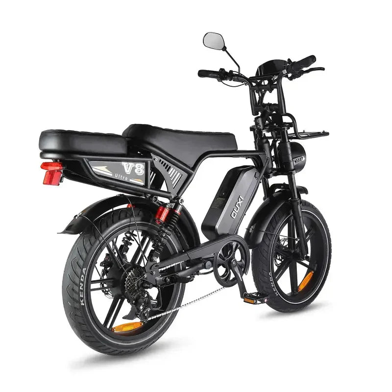 OUXI V8 Ultra Fatbike - 2026 Model - Zwart (inclusief achterzitje, voetsteuntjes & alarm)