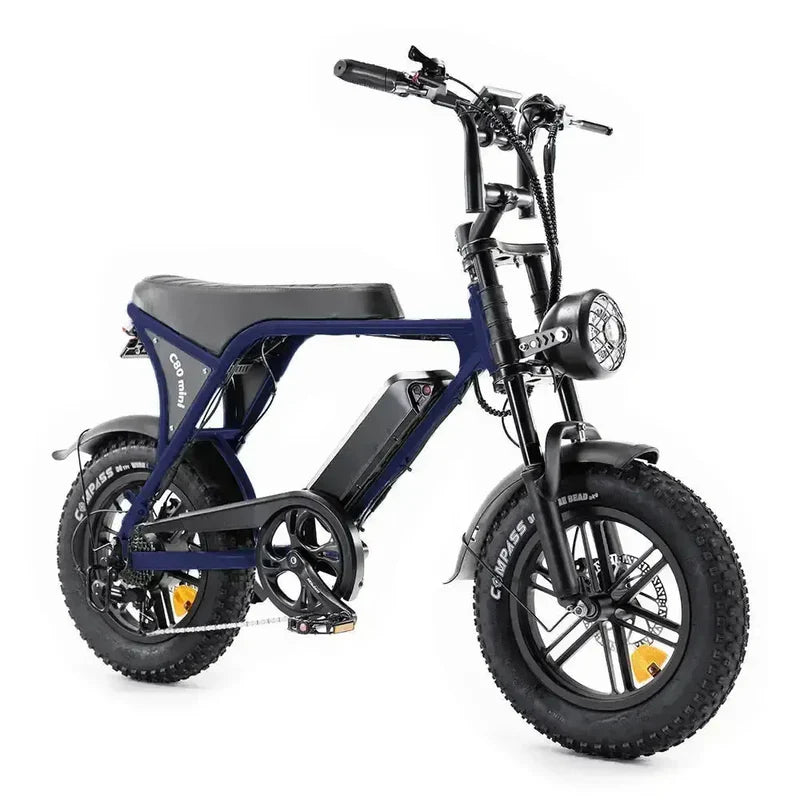OUXI C80 Mini Fatbike - Blauw (inclusief voetsteuntjes & alarm)