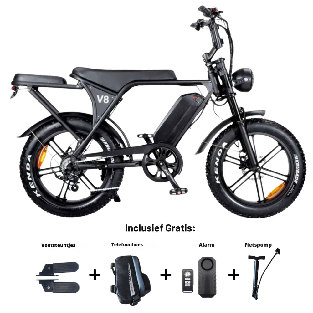 OUXI V8 3.0 Fatbike - 2025 Model - Zwart